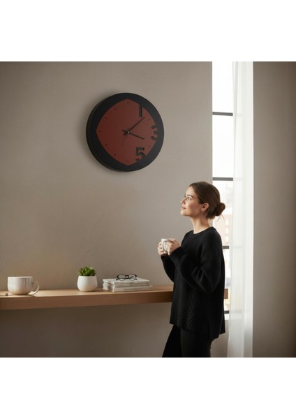 Ahşap Boyalı Dekoratif Duvar Saati