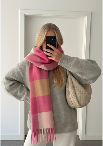 Kadın Yumuşak Dokulu Renk Bloklu Atkı fiyatları