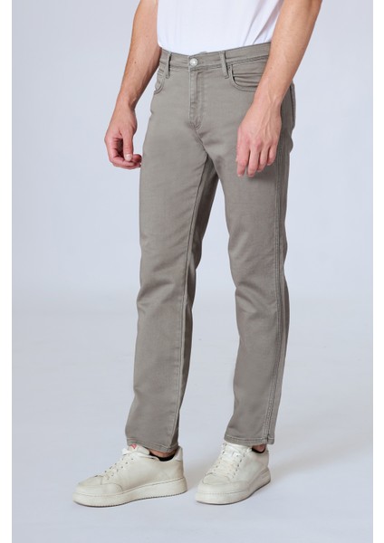 Nevada 807-10 Soil Likralı Boru Paça Erkek Renkli Kot Pantolon Koyu Bej modelleri