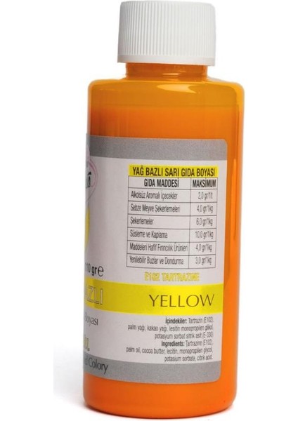 Yağ Bazlı Likit Sarı 110 gr Gıda Boyası – Çikolata, Yağlı Karışımlar ve Şekerlemeler Için Yoğun Renk Boyası fiyatları