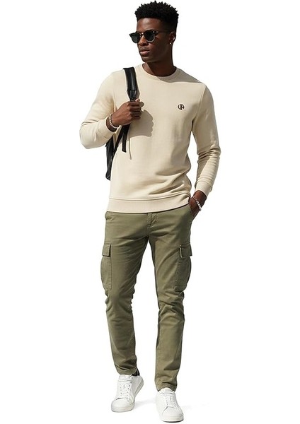 Erkek Basic Logo Sweatshirt Nova