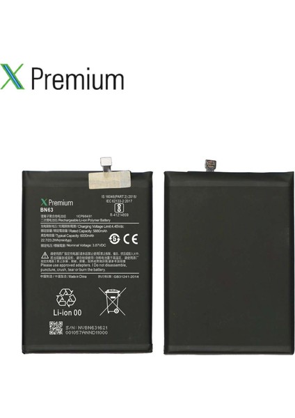 Xpremium Xiaomi Redmi 10 Uyumlu Batarya Pil Süper Yüksek Kalite 5000 Mah BN63 fırsatları