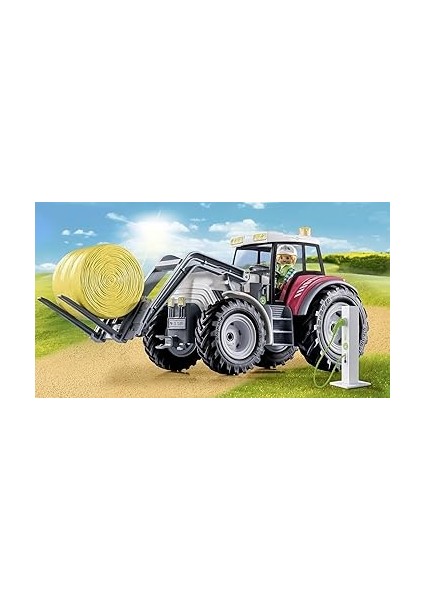 Country 71305 Büyük Traktör, Elektrikli Traktör, Katlanır Çatılı ve Elektrik Şarj Istasyonu, 4 Yaşından Büyük Çocuklar Için Oyuncak modelleri