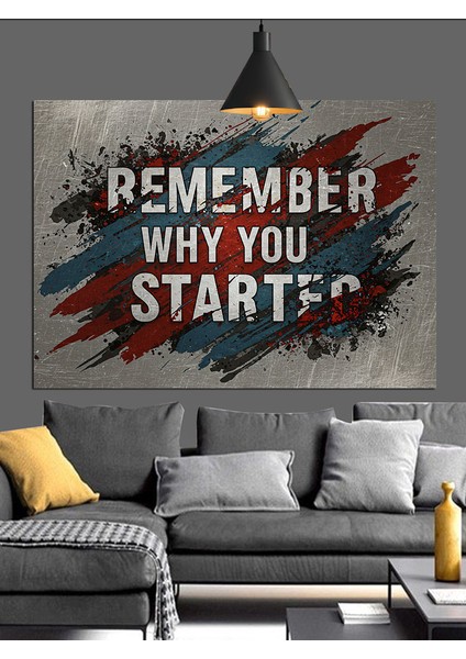 Neden Başladığını Hatırla Dekoratif Kanvas - Mdf Ahşap Tablo indirimleri