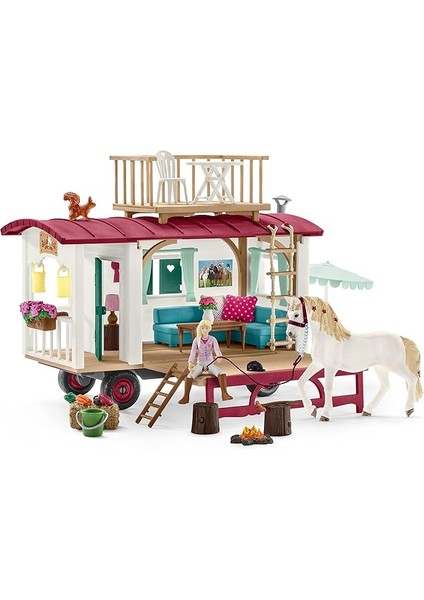 Horse Club 95-Parça Kız ve Erkek Çocuklar Için At Oyun Seti, Gizli Kulüp Toplantıları Için Kampçı Oyuncak Bebek ve At Oyuncaklarıyla Oyun Seti