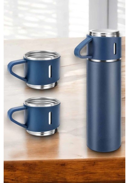 Paslanmaz Çelik 3’lü Termos Seti Vakumlu ve 8 Saat Isı Koruma modelleri