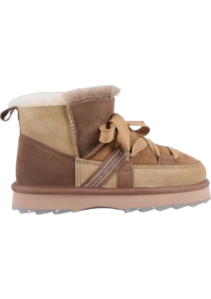 Blurred Micro Patchwork Kadın Bej Bot