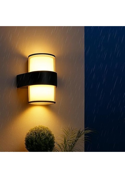 LED Duvar Aplik 12W IP54 – Günışığı 3200K, 1170 Lümen, Su Geçirmez Iç ve Dış Mekan Aydınlatma, Bahçe Balkon Teras Ev Koridor Için indirimleri