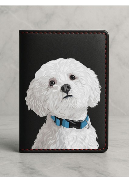 Ruhsat Koruyucu Baskılı Kart Bölmeli Siyah Vinlex Deri Ruhsat Kabı Kılıfı Masum Kaniş