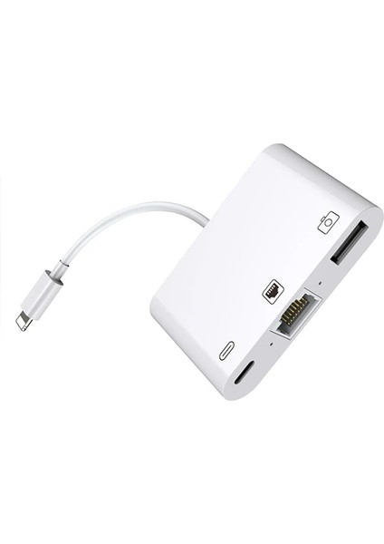 Iphone/ipad 3in1 Ethernet RJ45 ve USB Kamera Adaptörü NK107-(5775) fırsatları