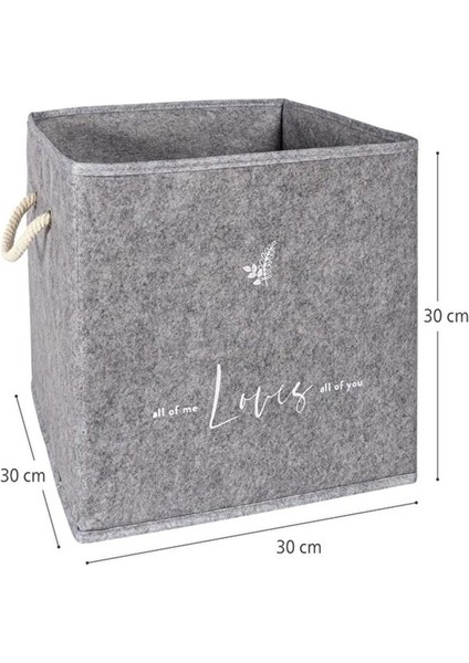 (2 Adet) Keçe Raf Düzenleyici Organizer-Oyuncak Sepeti-Çok Amaçlı Kutu 30X30X30 cm