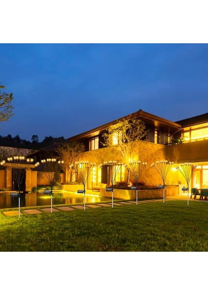 Firefly Solar Pathway Lights, 2 Adet Dış Mekan Aydınlatması, Ateş Böceği Işığı, Led, Su Geçirmez, Sallanan Bahçe Lambası, Yıldızlı Gökyüzü, Avlu, Veranda, Güneş Enerjili Bahçe Dekorasyon Lambaları modelleri