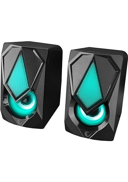 RMS-G19 2.0 5 Watt LED Işıklı Siyah Multimedia Speaker modelleri