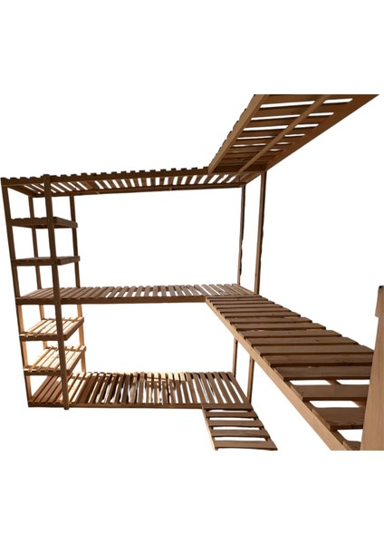 Ahşap L Köşe Elbise Dolabı modelleri