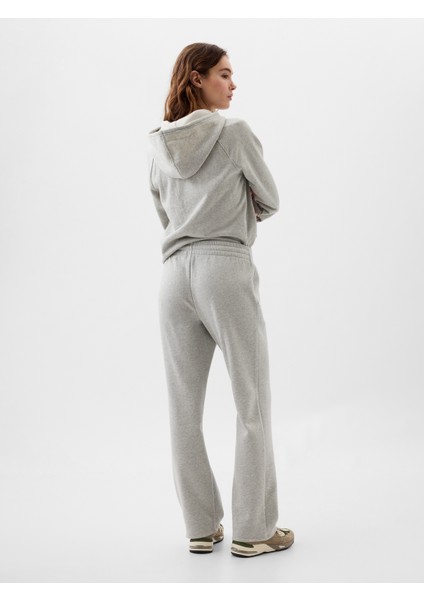 Kadın Gri Gap Logo Bootcut Fleece Eşofman Altı