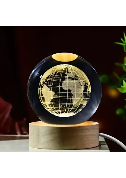 Dekoratif Dünya Tasarımlı Işıklı Cam Küre fiyatları