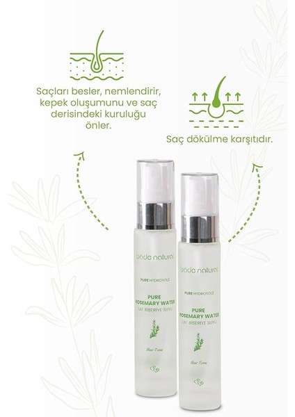 Natural Biberiye Suyu Dökülme Karşıtı ve Saç Uzamasını Destekleyici Saç TONIĞI%100 Doğal ve Saf 30 ml fırsatları