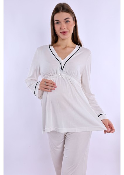 Ekru Hamile Lohusa Set