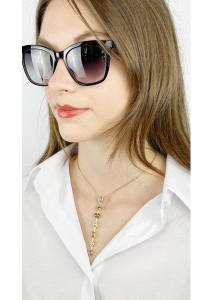 Yedi Element Kolye, Çok Renkli, Paslanmaz Çelik 386, Kasa Altın Renk modelleri