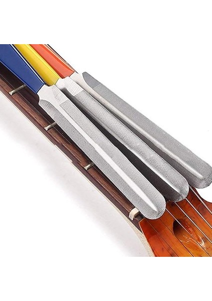 Adet Gitar Somun Dosya Seti, Paslanmaz Çelik Gitar Dosyası, Gitar Ölçülü Somun Eyer Dosyaları Fret Seti Tırnak Çektirme Onarım Aracı Gitar Bas