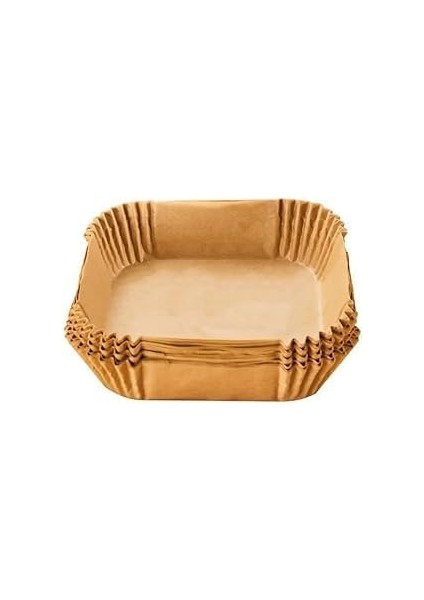 Airfryer Pişirme Kağıdı, Fritöz Yağlı Kağıdı, Yanmaz Kağıt 50 Adet (Kare) Bowl 1.sınıf