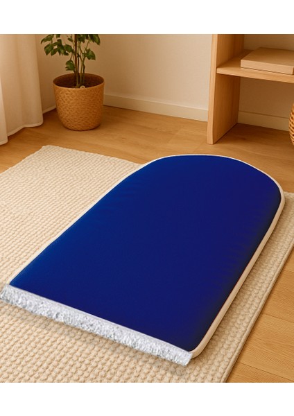 3 CM Süngerli Ortopedik Lüks Kadife Seccade Diz Ağrıtmaz Namazlık Suni Deri Tabanlı 70 x 120 cm
