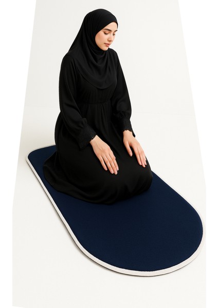 3 CM Süngerli Ortopedik Lüks Kadife Seccade Diz Ağrıtmaz Namazlık Suni Deri Tabanlı 70 x 120 cm