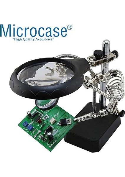 LED Işıklı Masaüstü Tamirci Büyüteç Seti - AL2481 fırsatları