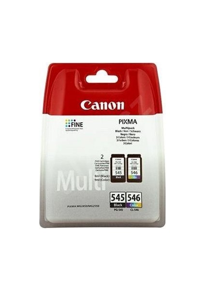Canon PG-545/CL-546 Multıpack Murekkep Kartus 2 Lı + Kagıt Hedıyelı