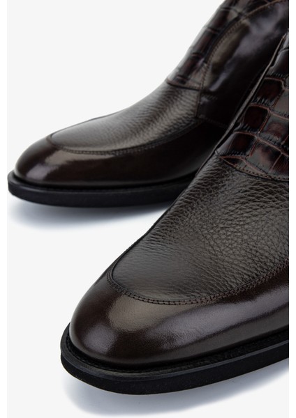 Erkek Hakiki Deri Kahverengi Klasik Bot 342 9382 Erk Bot SK25-26 Khv Krk/gyk/bfl modelleri