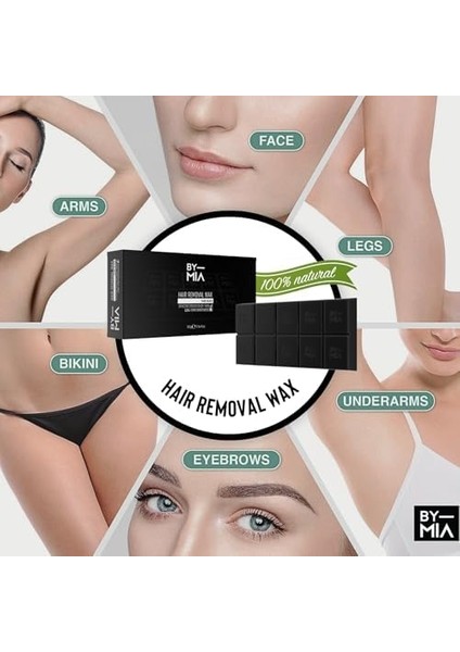 By Mıa Epilasyon Kalıp Ağda Wax 500GR | Tüm Vücut, Yüz, Burun, Bikini Bölgesi | Kılların Köklerini Zayıflatır | Yeniden Büyümeyi Geciktirir | Uzun Süreli Pürüzsüzlük (500 Gr, Black) fiyatları