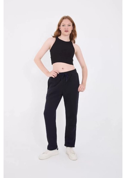 Unisex Üç Iplik Basic Eşofman Pantolon - Lacivert modelleri