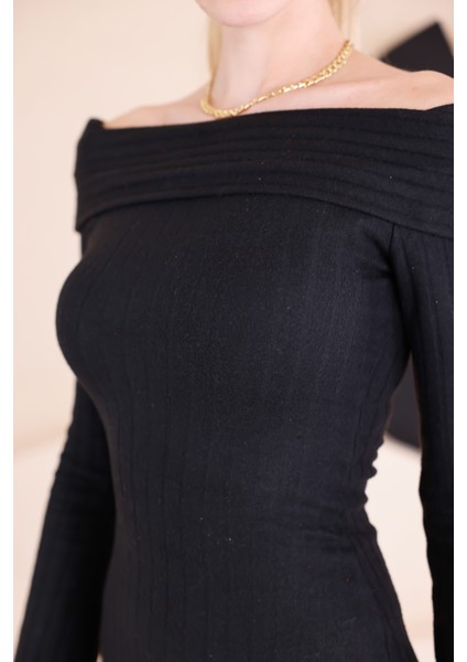 Madonna Yaka Dar Kalıp Uzun Kollu Elbise fiyatları