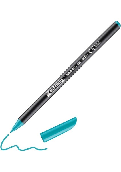 1200 Ince Uçlu Keçeli Kalem - Turkuaz - 1 Kalem - Yuvarlak Uçlu 1 mm