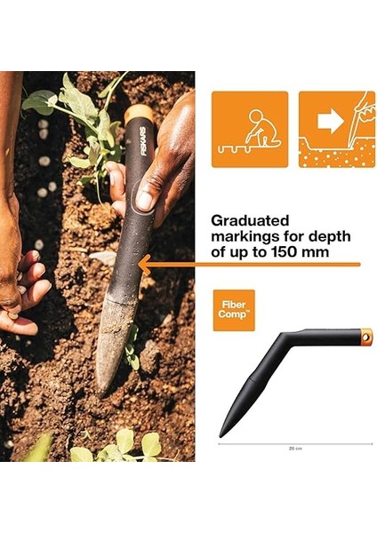 1057080 Sağlam Saksı Çubuğu 26 cm Cam Elyaf Takviyeli Plastik Siyah/turuncu fiyatları