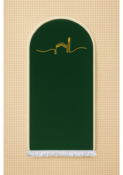 3 cm Süngerli Ortopedik Lüks Kadife Seccade Düz Renk Desensiz Namazlık Suni Deri Tabanlı 70 x 120 cm