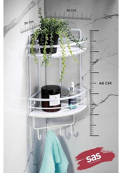 Haus Yapışkanlı Ömür Boyu Paslanmaz Kristal Ayarlanabilir Raf Banyo Düzenleyici Şampuanlık Lk-02 Bbbk modelleri