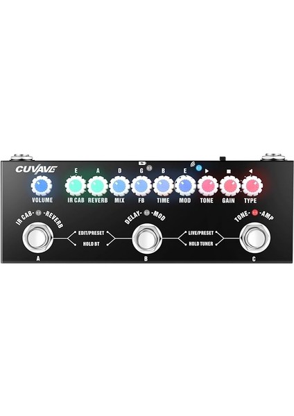 Cube Baby Taşınabilir Çok Fonksiyonlu Elektro Gitar Kablosuz Müzik Çalma ile Kombine Efekt Pedalı Telefon Kayıt Ses C Tipi Arayüz Fonksiyonu