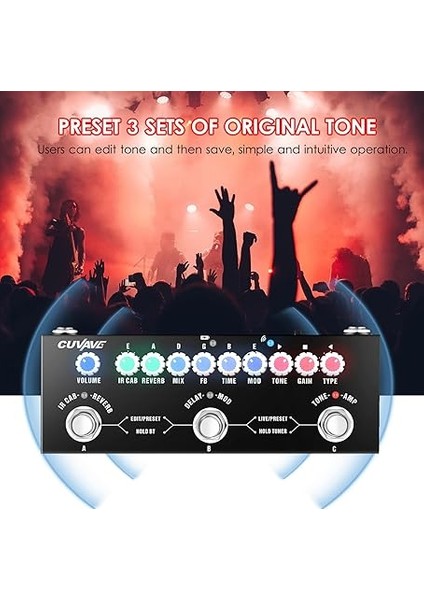 Cube Baby Taşınabilir Çok Fonksiyonlu Elektro Gitar Kablosuz Müzik Çalma ile Kombine Efekt Pedalı Telefon Kayıt Ses C Tipi Arayüz Fonksiyonu modelleri