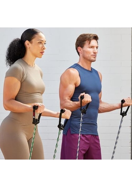 Örgülü Xertube Direnç Bantları - Ev Spor Salonu Fitness Antrenmanı Için Egzersiz Ekipmanları - Güç, Ağırlık ve Direnç Için Konforlu fiyatları