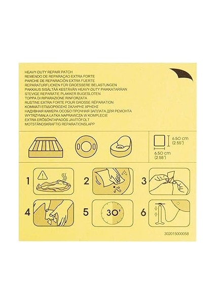 Kendinden Yapışkanlı Onarım Yaması, 6,5 x 6,5 Cm, 10 Adet fiyatları