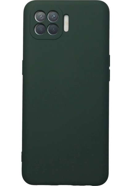 Oppo Reno 4 Lite Kılıf Nano Içi Kadife Silikon - Koyu Yeşil (K95)