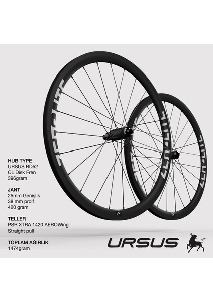 Karbon Fiber Yol Bisiklet Jant Seti