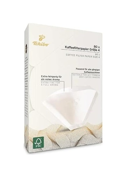 4 Numara (Büyük Boy) Filtre Kahve Kağıdı 3 x 80'li Beyaz fiyatları