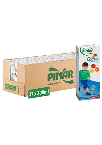Çocuk Devam Sütü (Sade, 27X200 Ml)