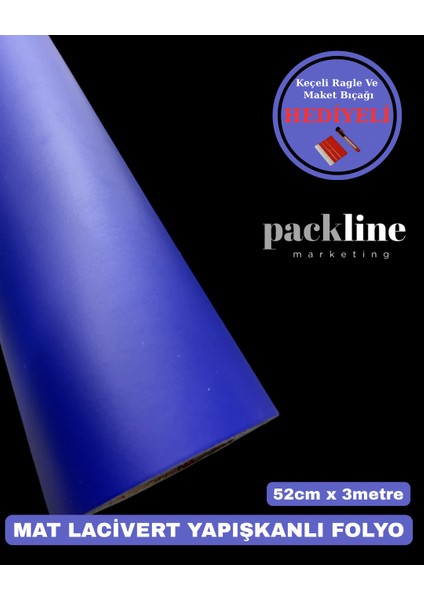 Mutfak Tezgah Dolap Mobilya ve Kaplama Folyosu Mat Lacivert 52CMX3M