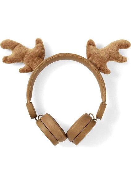 Rudy Reindeer Kahverengi Çıkarılabilir Aksesuarlı Kulak Üstü Çocuk Kulaklığı