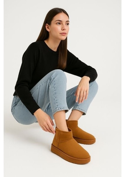 Kadın Bot Içi Kürklü Süet Ug Model Eva Taban Bot