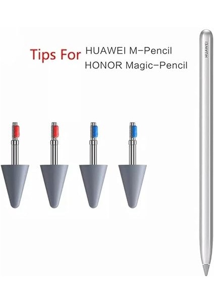 Huawei M-Pencil Stylus Kalem ile Uyumlu 4 Adet Uç Değiştirin, Orijinal Ipuçları Nıb Kalem Ucu Honor Sihirli Kalem Değiştirme Ipuçları (2 Adet Kırmızı + 2 Adet Mavi) modelleri