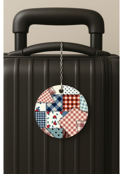 Yama Desenli Uv Baskılı Pleksi Bavul Etiketi Seyahat Tatil Valiz Etiketi